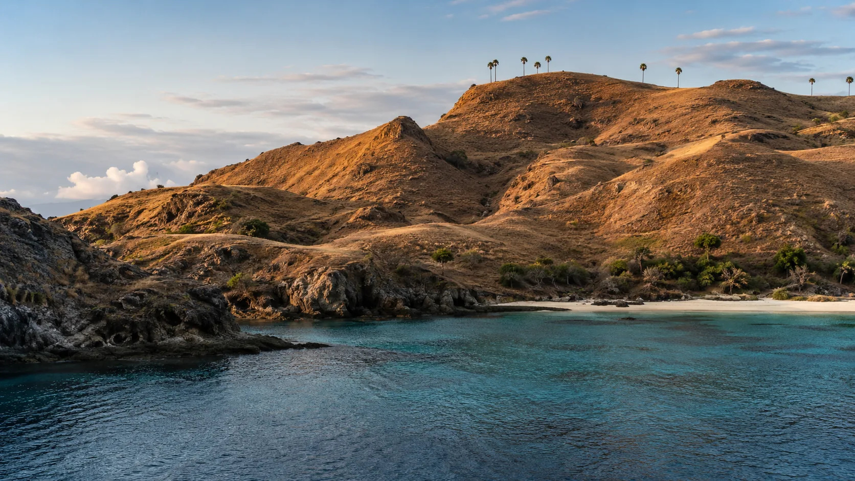 Komodo Island's ridgelines and coastline